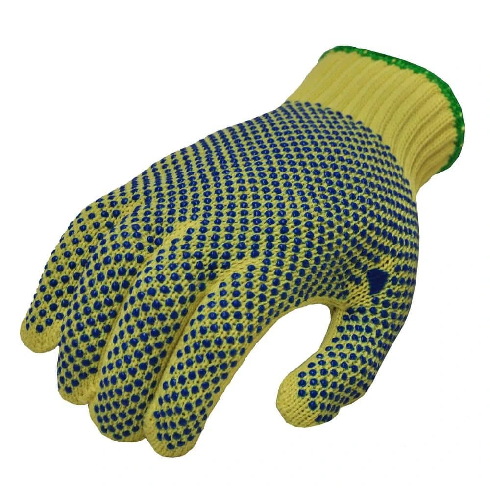 Cut Resistant 100% Kevlar Medium Gloves With PVC Dots On Both Sides 1-Pair 4 Cut Resistant 100% Kevlar Medium Gloves With PVC Dots On Both Sides 1-Pair - Image 2