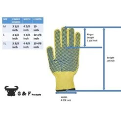 Cut Resistant 100% Kevlar Medium Gloves With PVC Dots On Both Sides 1-Pair 18 Cut Resistant 100% Kevlar Medium Gloves With PVC Dots On Both Sides 1-Pair -Work Gloves Shop g f products work gloves 1670m 44 1000