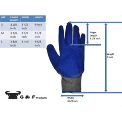 Heavy Duty Medium String Knit Cotton Gloves With Latex Double Dipped Coating (12-Pair) -Work Gloves Shop g f products work gloves 3100m 66 1000