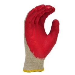 Large String Knit Palm Latex Dipped Gloves In Red (300-Case) -Work Gloves Shop g f products work gloves 3106 25 1f 1000