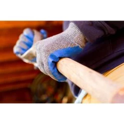 Large Blue String Knit Palm Latex Dipped Gloves (10-Pairs) -Work Gloves Shop g f products work gloves 3108 12 44 1000