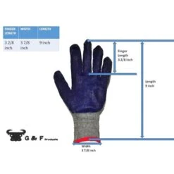 Large Blue String Knit Palm Latex Dipped Gloves (10-Pairs) -Work Gloves Shop g f products work gloves 3108 12 4f 1000