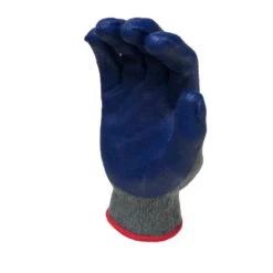Large Blue String Knit Palm Latex Dipped Gloves (10-Pairs)