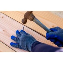 Large Blue String Knit Palm Latex Dipped Gloves (10-Pairs) -Work Gloves Shop g f products work gloves 3108 12 66 1000