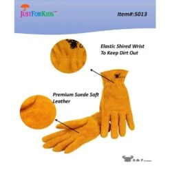 Brown Kid's Leather Work Gloves -Work Gloves Shop g f products work gloves 5013l 44 1000