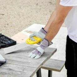 Premium Cowhide Large Leather Palm With Heavy Duty Fabric Gloves (60-Case) -Work Gloves Shop g f products work gloves 50155 60 66 1000