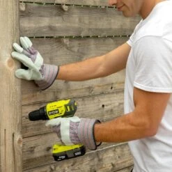 Premium Cowhide Leather Palm Large Heavy Duty Fabric Gloves (5-Pair) -Work Gloves Shop g f products work gloves 5035l 6 76 1000