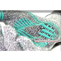 Cut Resistant Gloves With Heat Resistant Silicone Coated Palm, Cut Level 5, Food Grade, L -Work Gloves Shop g f products work gloves 77100l 44 1000