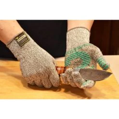 Cut Resistant Gloves With Heat Resistant Silicone Coated Palm, Cut Level 5, Food Grade, M -Work Gloves Shop g f products work gloves 77100m d4 1000