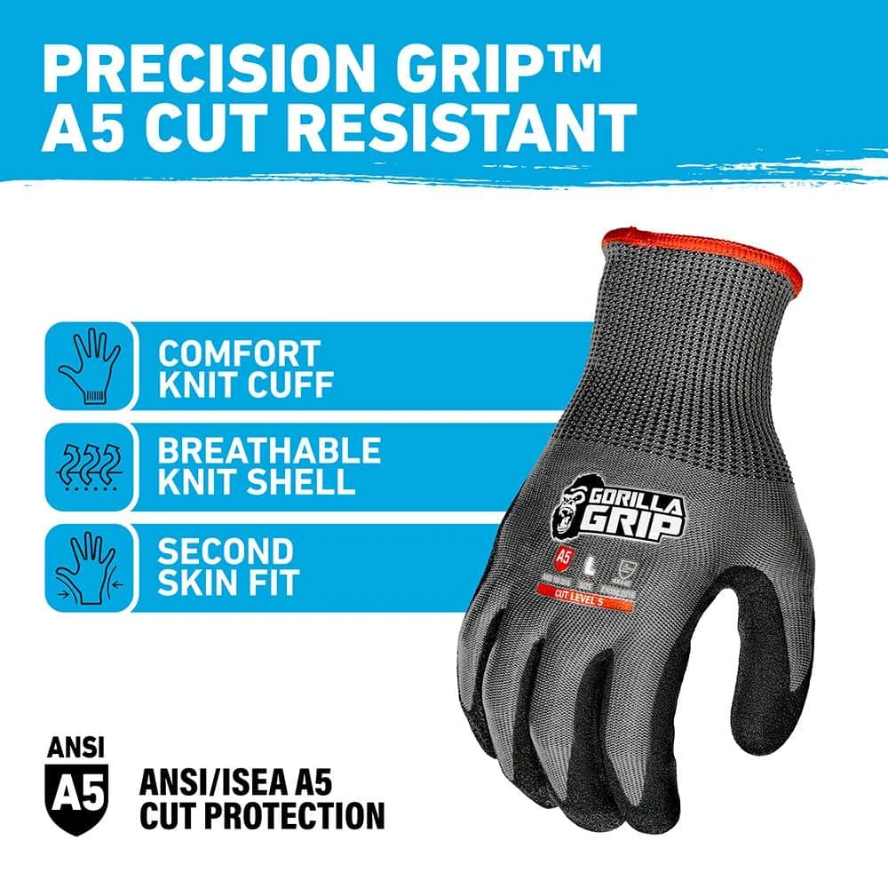 Medium Precision Grip A5 Cut Resistant Work Gloves 4 Medium Precision Grip A5 Cut Resistant Work Gloves - Image 2