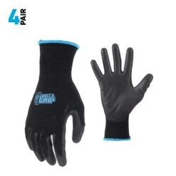 Large Maximum Grip Work Gloves (4-Pack)