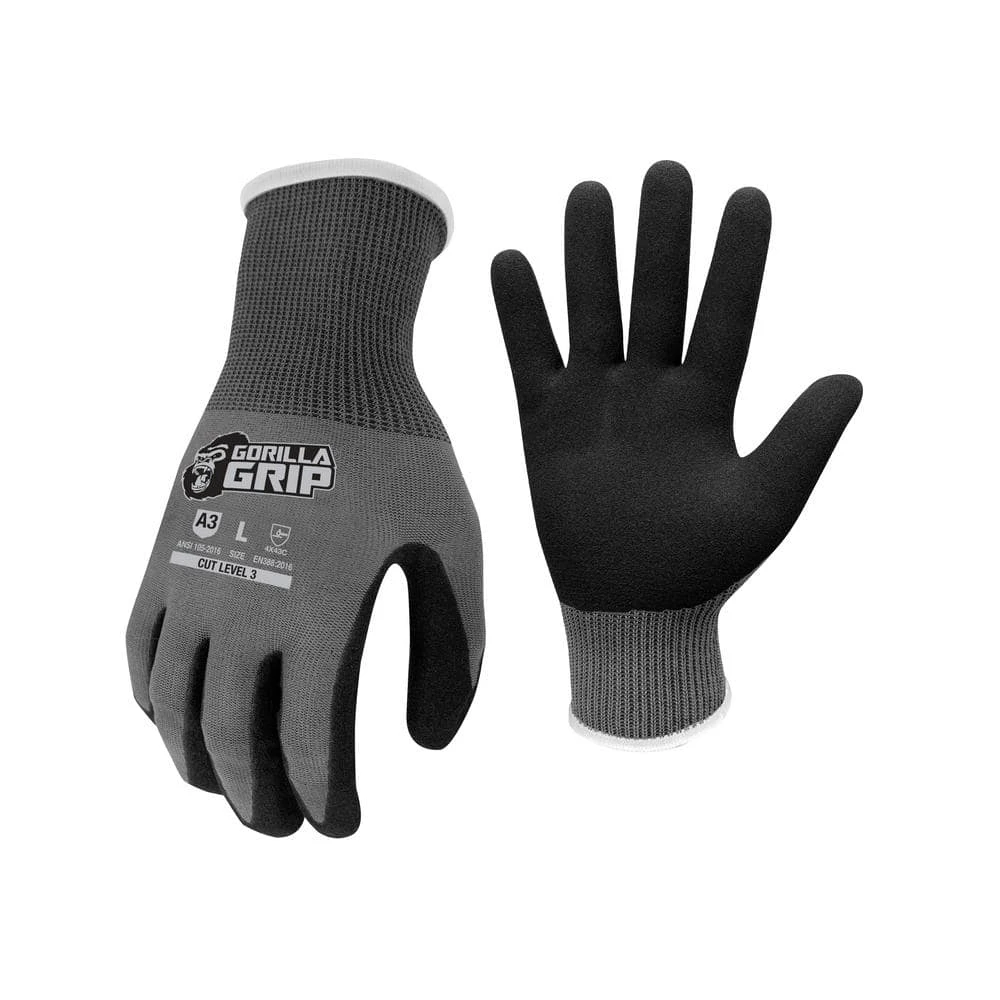 Large Precision Grip ANSI A3 Cut Resistant Work Gloves 3 Large Precision Grip ANSI A3 Cut Resistant Work Gloves