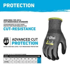 Extra Large Precision Grip ANSI A9 Cut Resistant Work Gloves -Work Gloves Shop gorilla grip work gloves 27243 212b 1f 1000
