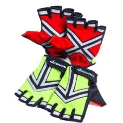 Medium Red Fingerless Daytime Microfiber Industrial Safety Gloves -Work Gloves Shop haltzgloves inc work gloves hdt 205 d4 1000