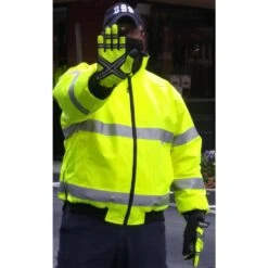 2XL Yellow Reflective Microfiber Industrial Safety Daytime Gloves -Work Gloves Shop haltzgloves inc work gloves hdt 405 1f 1000