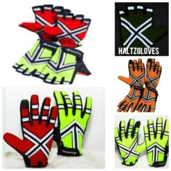 Medium Yellow Fingerless Industrial Safety Nighttime Gloves -Work Gloves Shop haltzgloves inc work gloves hnt 302 d4 1000