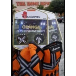 Extra Large Orange Reflective Microfiber Industrial Safety Gloves -Work Gloves Shop haltzgloves inc work gloves ohg 203 31 1000