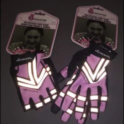 Medium Pink Reflective Microfiber Multi-Purpose Gloves -Work Gloves Shop haltzgloves inc work gloves sgk 802 c3 1000