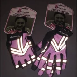 Large Pink Reflective Microfiber Multi-Purpose Gloves -Work Gloves Shop haltzgloves inc work gloves sgk 803 c3 1000