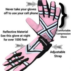 XLarge Pink Reflective Microfiber Multi-Purpose Gloves -Work Gloves Shop haltzgloves inc work gloves sgk 804 4f 1000