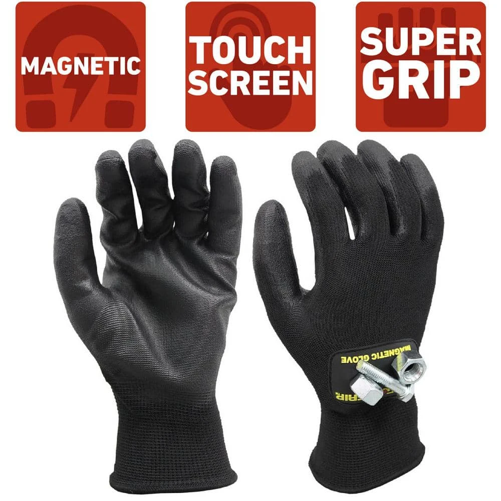 Super Grip Extra-Large All Purpose Magnetic Gloves With Touchscreen Technology 3 Super Grip Extra-Large All Purpose Magnetic Gloves With Touchscreen Technology